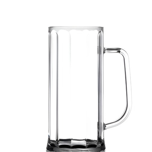 Clear Reusable Plastic Premium Bavarian 1 Pint Stein Tankard 568ml - P ...